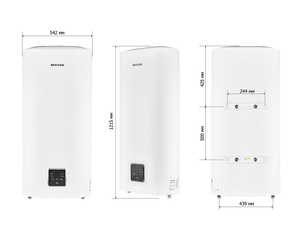 Бойлер Mixxus 100л Ewh-09100 Flat Wet плоский універсальний мокрий тен 2 кВт (WH0596) WH0596 фото