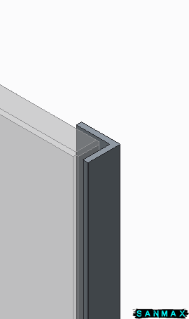 Двері в нішу Koer SR SD04-120x200-TR-07 прозоре скло Easy Clean 10мм, графіт (KR5388) KR5388 фото