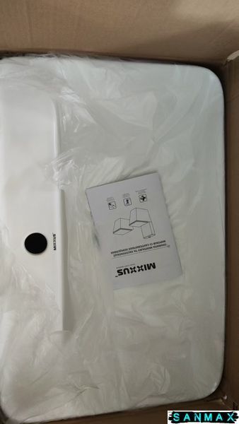 Умивальник накладний керамічний Mixxus Premium Bevel-0203 600х405х120mm з отвором під змішувач (MP6513) MP6513 фото