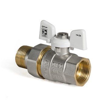 Кран з американкою прямий 3/4 Koer KR.227.W Білий метелик (KR0097) KR0097 фото