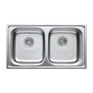 Мийка кухонна врізна подвійна Haiba 78x43 Double (decor) (HB0567) HB0567 фото