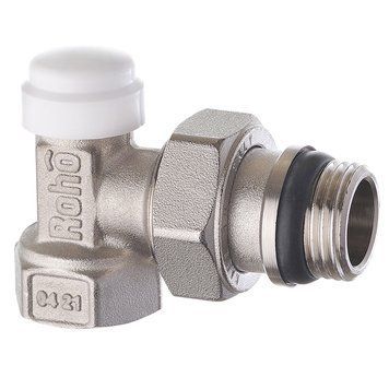 Кран радіаторний Roho 1/2" кутовий без ручки R5251-050 (АНТИПРОТІКАННЯ) (30/120) RO0133 фото