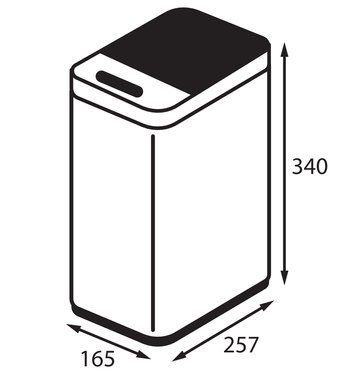 Відро для сміття сенсорне прямокутне Koer TC-020408-08 8 л колір білий (KR5589) KR5589 фото