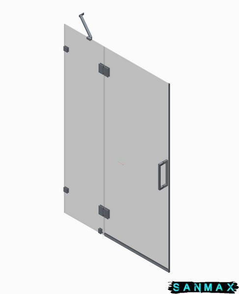 Двері в нішу Koer SR SD04-120x200-TR-07 прозоре скло Easy Clean 10мм, графіт (KR5388) KR5388 фото