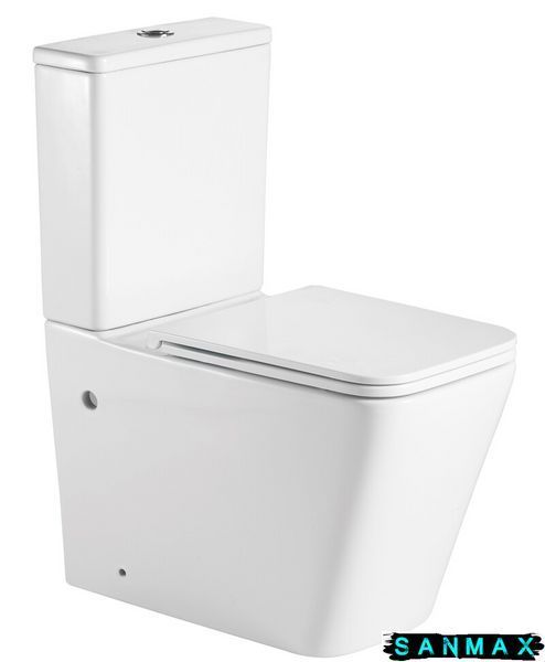Чаша унітазу-компакту Mixxus Premium Quadro-0402-R Bowl 675х390х855 Rimless без сидіння (MI8340) MI8340 фото