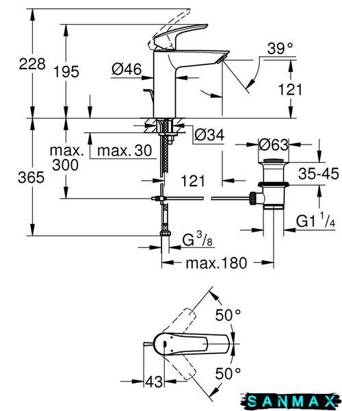 Змішувач для умивальника M-розміру Grohe Eurosmart New (23322003) 23322003 фото