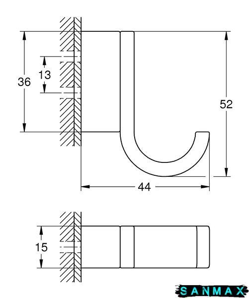 Гачок для халату Grohe Selection (41039000) 41039000 фото
