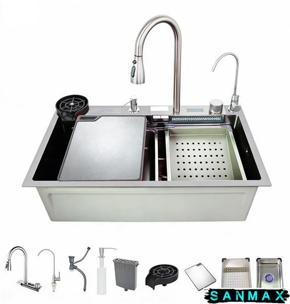 Мийка багатофункціональна Zerix ZH7546-SET-07 Decor SS Color з вбудованим змішувачем з нерж. сталі (ZM5598) ZM5598 фото