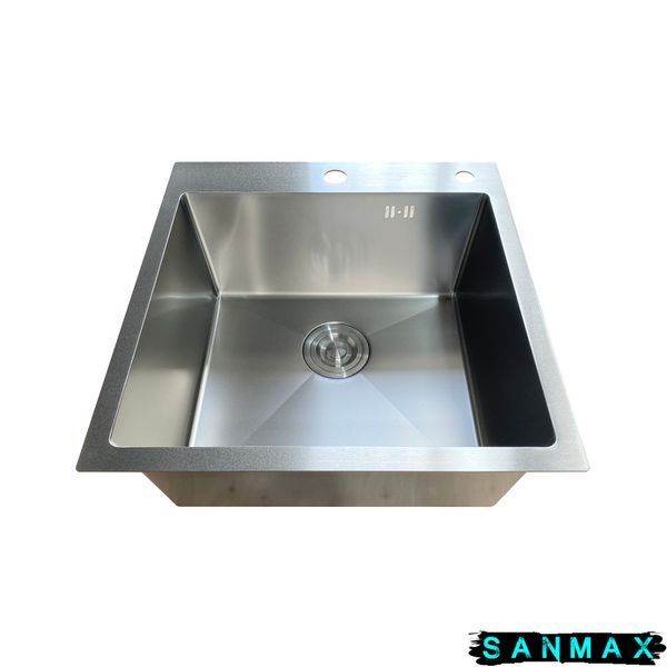Кухонна інтегрована мийка Mixxus MH5050 Micro Decor SS Color (3.0/0.8) з нерж. сталі (колір нержавійка) (MI8212) MI8212 фото
