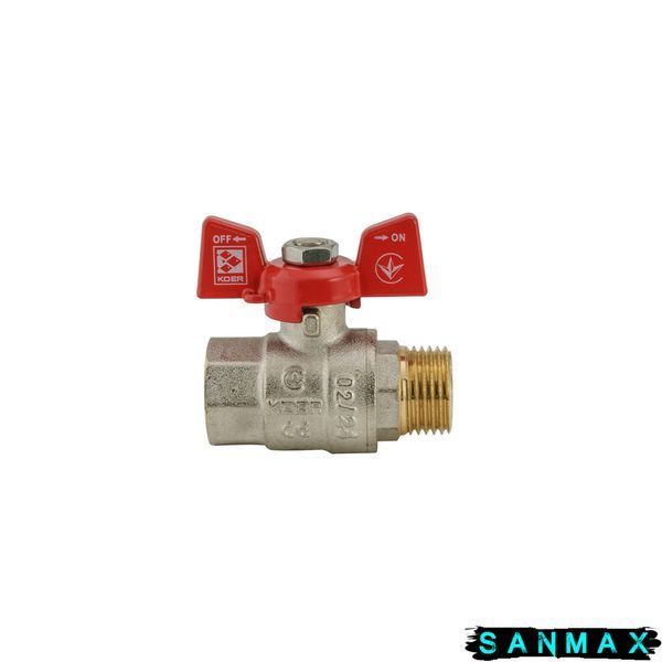 Кран кульовий 1/2 БГШ Вода Koer KR.218 Червоний метелик (KR0034) KR0034 фото