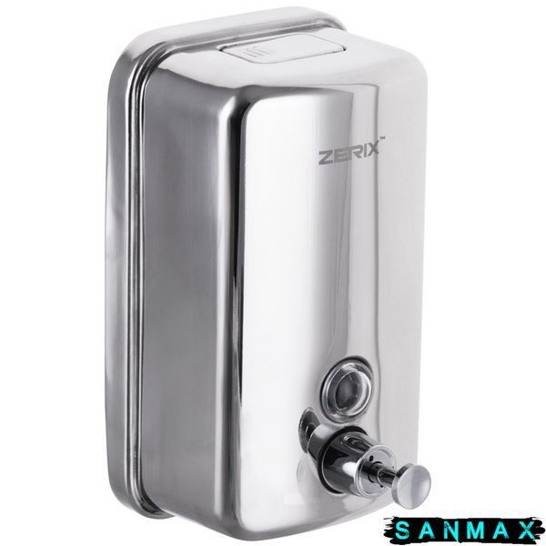 Дозатор для миючого засобу настінний Zerix D-800-SUS Нерж (ZX3246) ZX3246 фото