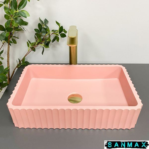 Умивальник накладний Vbi Flormtia Рожевий Матовий VBI-015005 фото