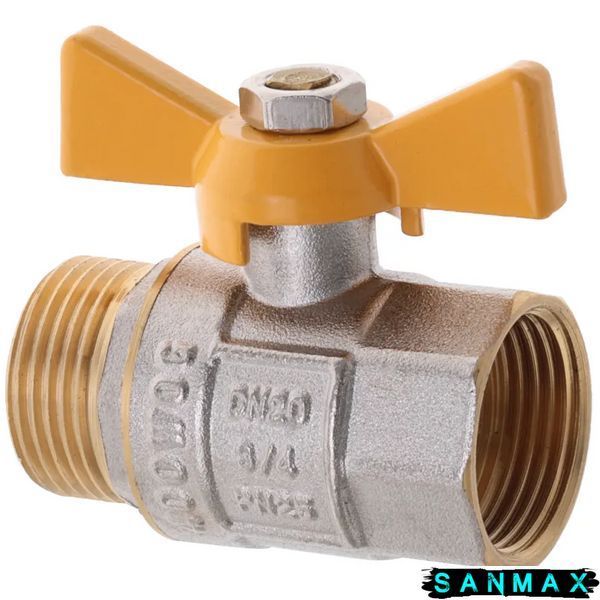Кран кульовий 3/4 БГШ Газ Waterpro WP607-20FMW-Y (WP2892) WP2892 фото