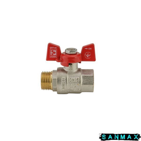 Кран кульовий 1/2 БГШ Вода Koer KR.218 Червоний метелик (KR0034) KR0034 фото