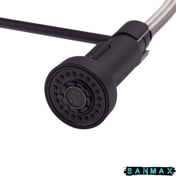 Змішувач для кухні на пружині Mixxus Premium Spring 017 Чорний (MI6951) MI6951 фото