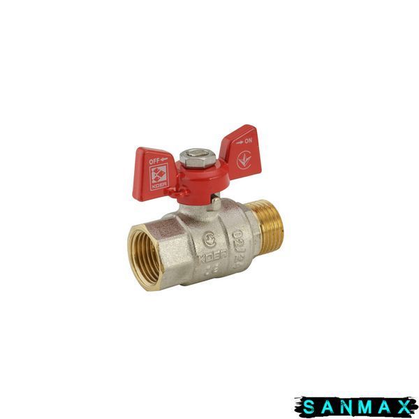 Кран кульовий 1/2 БГШ Вода Koer KR.218 Червоний метелик (KR0034) KR0034 фото