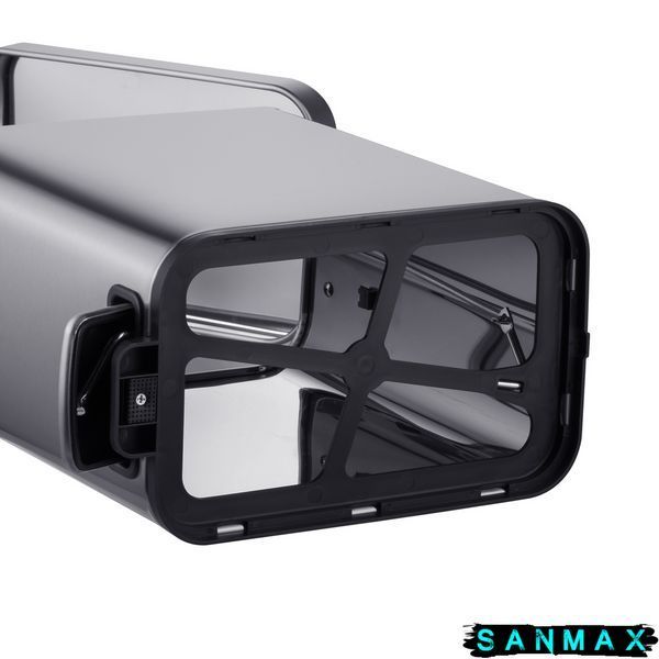 Відро для сміття з плавним закриттям прямокутне Mixxus Premium Quadro-TC0105 SS Color 5л колір нержавійка (MI7062) MI7062 фото