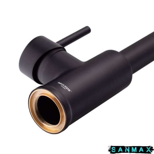 Змішувач для кухні на пружині Mixxus Premium Spring 017 Чорний (MI6951) MI6951 фото