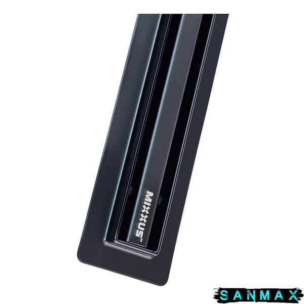 Душовий лінійний трап Mixxus Drain-05-50-Slim Чорний 30x500 із нержавіючої сталі (MI6168) MI6168 фото