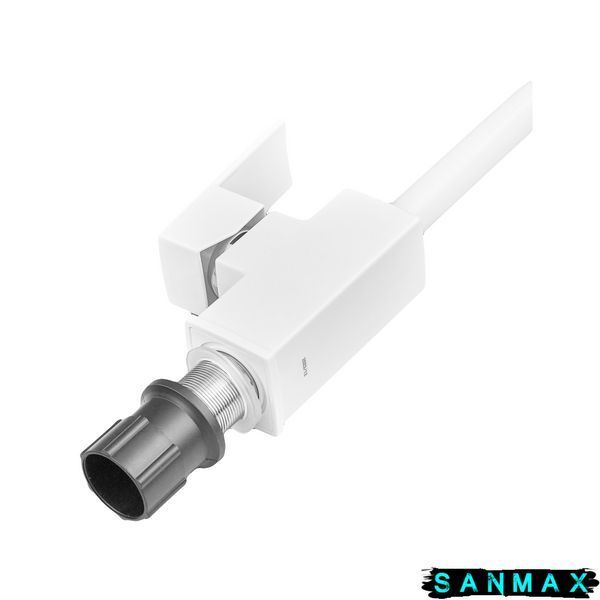 Змішувач для кухні на гайці Plamix Kubus-011 (з підведенням) Білий (PM0674) PM0674 фото