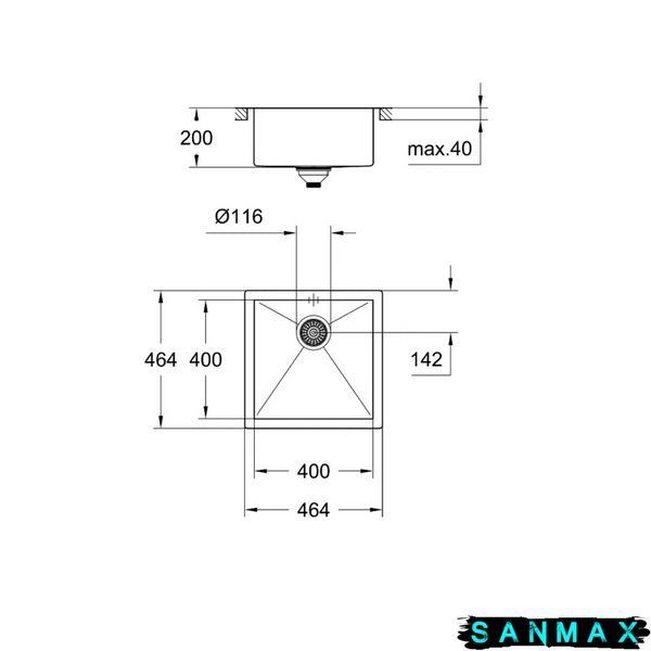 Кухонна мийка K700 Grohe EX-2 Sink (31578SD0) 31578SD0 фото
