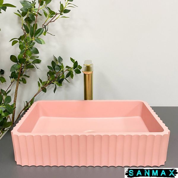 Умивальник накладний Vbi Flormtia Рожевий Матовий VBI-015005 фото
