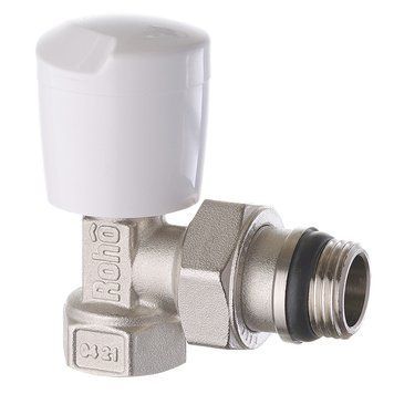 Кран радіаторний Roho 1/2" кутовий з ручкой R5551-050 (АНТИПРОТІКАННЯ) (15/60) RO0129 фото