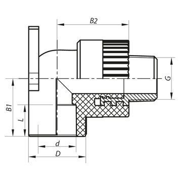 Кутник PPR з кріпленням ЗР 25x1/2M Koer K0125.PRO 20/120 (KP0150) KP0150 фото