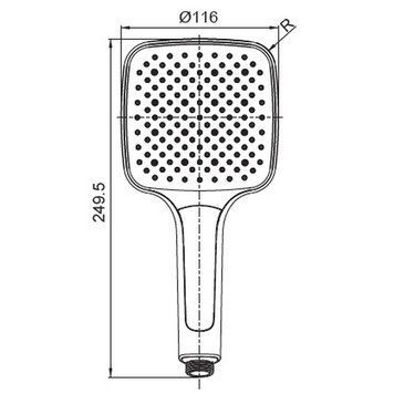 Лійка ручна для душу Koer KP-0402-03 (3 режими) Біла (KR4987) KR4987 фото