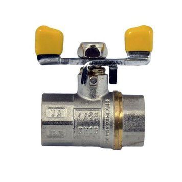 Кран кульовий 1/2 БГГ Газ Waterpro WP602-15FFW-Y (WP2933) WP2933 фото