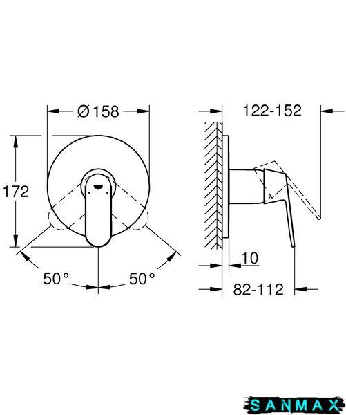 Вбудована душова система Grohe Eurosmart Cosmopolitan (24044000) 24044000 фото