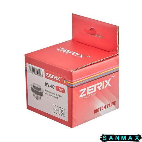 Донний клапан для ванни Zerix BV-07 1 1/2 Хром (ZX6024) ZX6024 фото