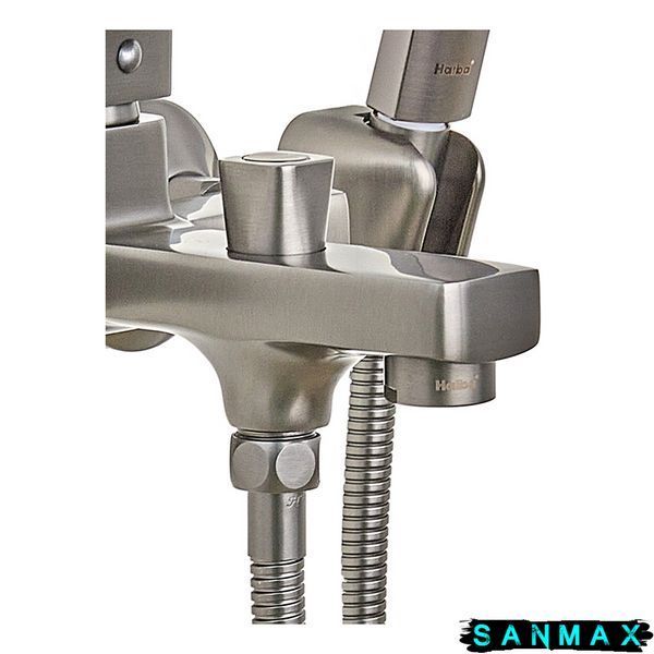 Змішувач для ванни Haiba Kubus 009 Euro Графіт (HB4007) HB4007 фото