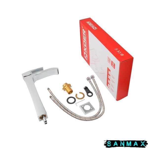 Змішувач для умивальника високий, хром Koer KB-13007-01 (KR3444) KR3444 фото