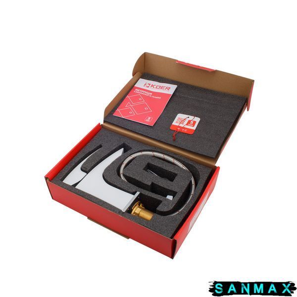 Змішувач для умивальника Koer KB-10007-04 Хром Білий (KR5149) KR5149 фото