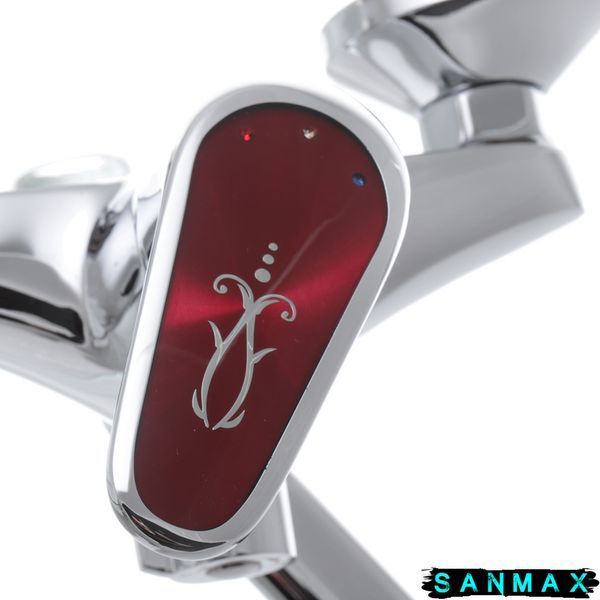 Змішувач для ванни Haiba Magic 006 Хром Червона ручка (HB0693) HB0693 фото