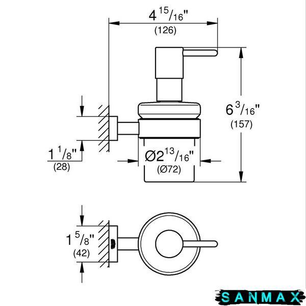 Набір аксесуарів 3в1 Grohe Essentials Cube (BF40511EC) BF40511EC фото