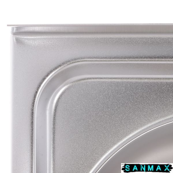 Мийка кухонна накладна подвійна Zerix Z8050D-08-180E (satin) (ZM0569) ZM0569 фото