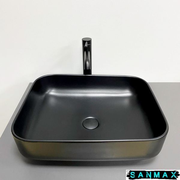 Умивальник накладний Vbi Palermo Чорний Матовий VBI-012310 фото