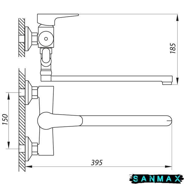 Змішувач для ванни Zerix Pud6 045 (ZX2937) ZX2937 фото