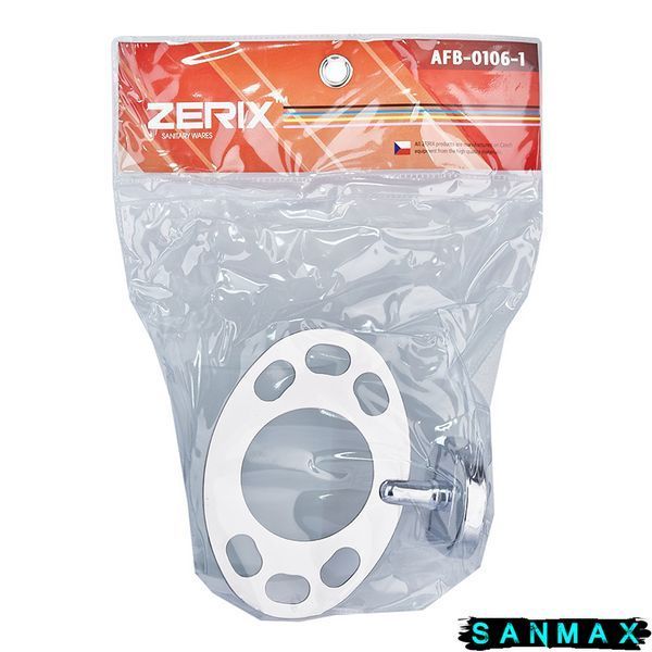 Склянка одинарна (скло) з тримачем зубних щіток Zerix AFB-0106-1 (ZX5057) ZX5057 фото