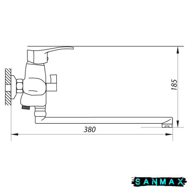 Змішувач для ванни Zerix Jxd6 279 (ZX2692) ZX2692 фото