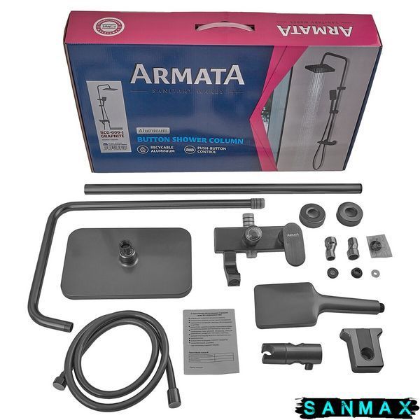 Душова система зі змішувачем Armata Bcg-009-J Графіт (CH6561) CH6561 фото