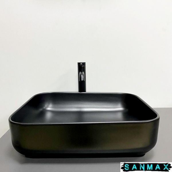 Умивальник накладний Vbi Palermo Чорний Матовий VBI-012310 фото