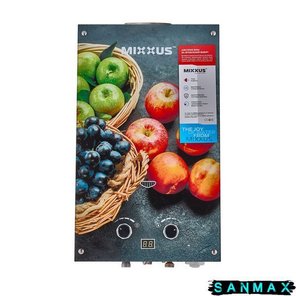 Газова колонка димохідна Mixxus 10 л Gwh-0310 Малюнок Фрукти (WH0024) WH0024 фото