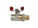 Кран з американкою кутовий 1/2 Waterpro Червоний метелик (WP2895) WP2895 фото 1
