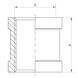 Муфта нікельована 1 1/2 Koer KF.C16 (KF0014) KF0014 фото 2