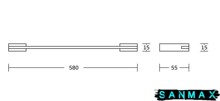 Вішалка для рушників Vbi Neptune Чорний Vbi-040507BL фото