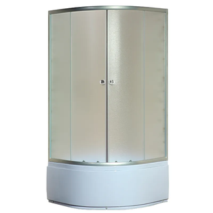 Душова кабіна з високим піддоном Mixxus Plain SCT01-90x90x195-FB Сатин матове скло 4мм (MI6894) MI6894 фото