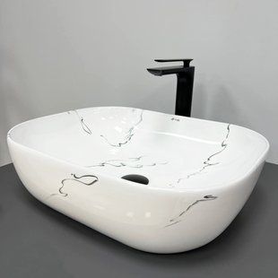 Умивальник накладний Vbi Bergamo Marmo Глянець VBI-012501 фото